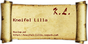 Kneifel Lilla névjegykártya